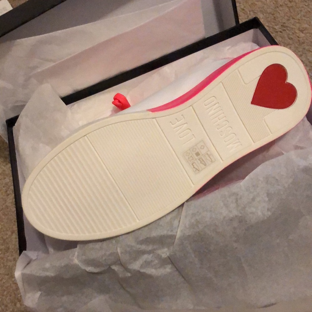 Love Moschino heart print two tone leather sneaker - Picture 5 of 11